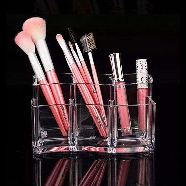 Makeup Brushes Cosmetic Organiser With 6 Compartments
