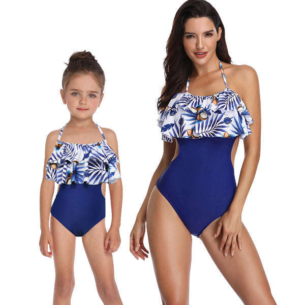 Matching Mom or Daughter Blue Crush One-Piece Swimwear