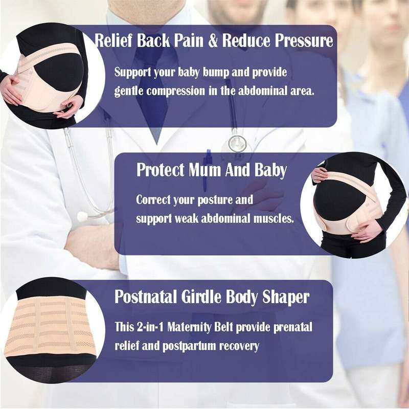 Maternity Pregnancy Belt For  Supporting Lower Back - L