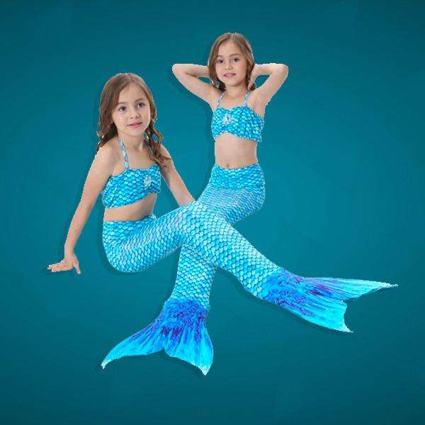 Mermaid Tail Swimsuit (Adult/Teen Size) Blue | JP30 - M