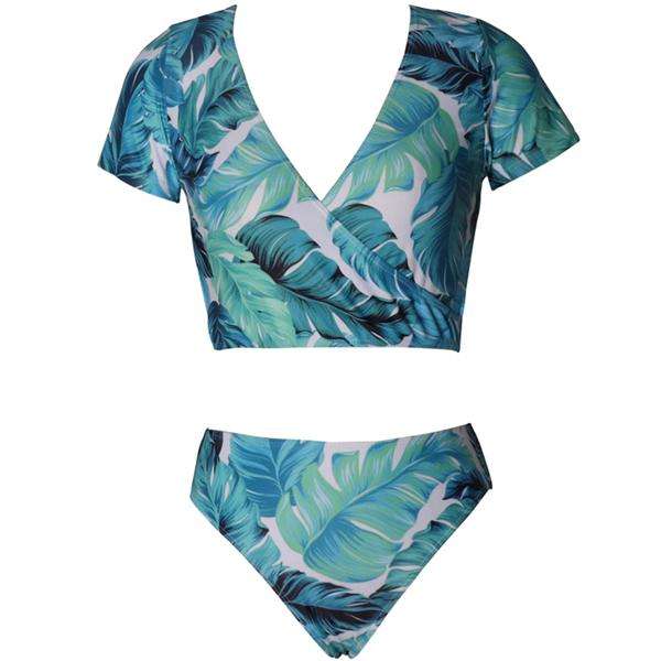 Matching Mom or Daughter Blue Lagoon Crop Two-Piece Bikini