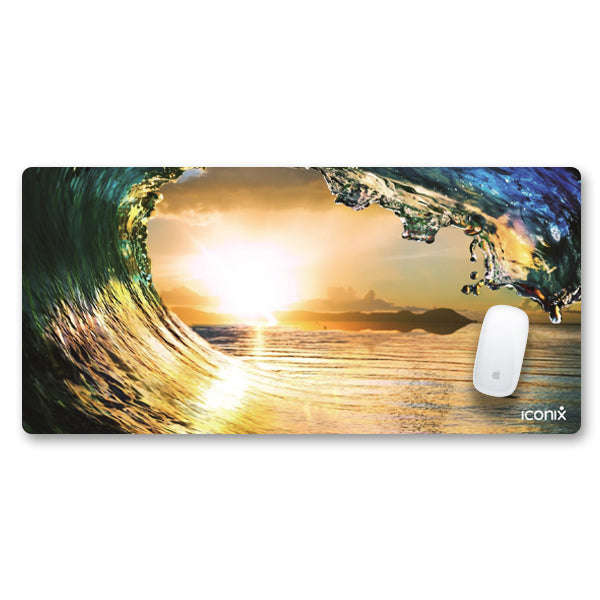 One With The Waves Full Desk XL Coverage Gaming and Office Mouse Pad