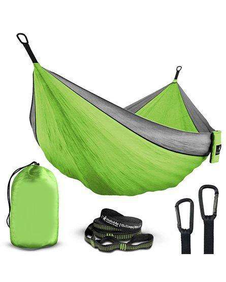 Lightweight Portable Nylon Hammock - Green