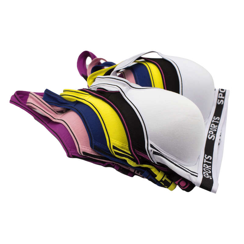 Pack of 6 Colour Wireless Sports Bra's - 8923-2