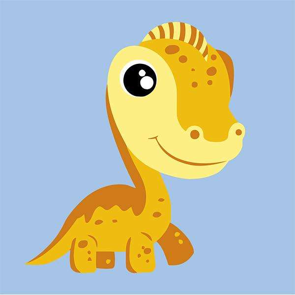Kids Painting by Numbers - Brown Darling Dino