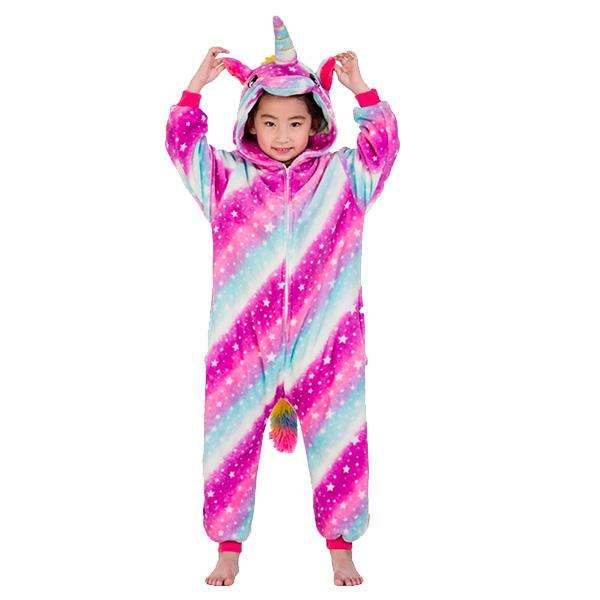 Kids Pink and Blue Starry Unicorn Onesie