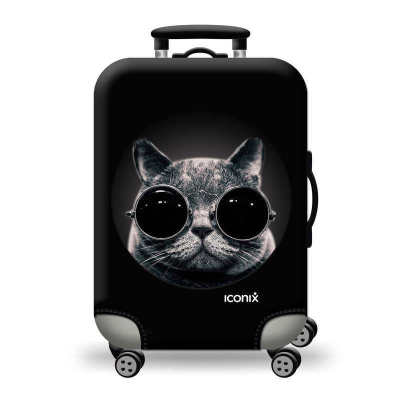 Printed Luggage Protector - Funky Feline