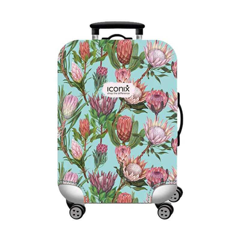 Printed Luggage Protector - Pink Protea