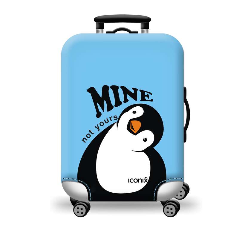 Printed Luggage Protector - Quirky Penguin