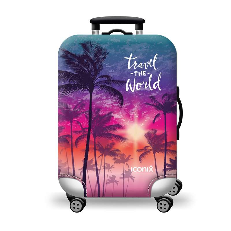 Printed Luggage Protector - World Traveller