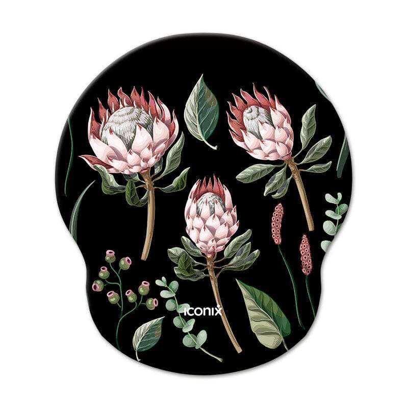 Protea Beauty Mouse Pad with Gel Wrist Guard Support