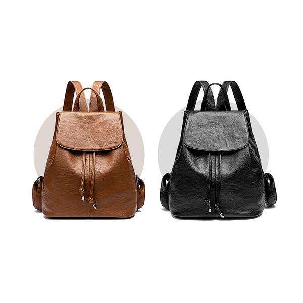 PU Leather Ladies Drawstring Backpack | 6636