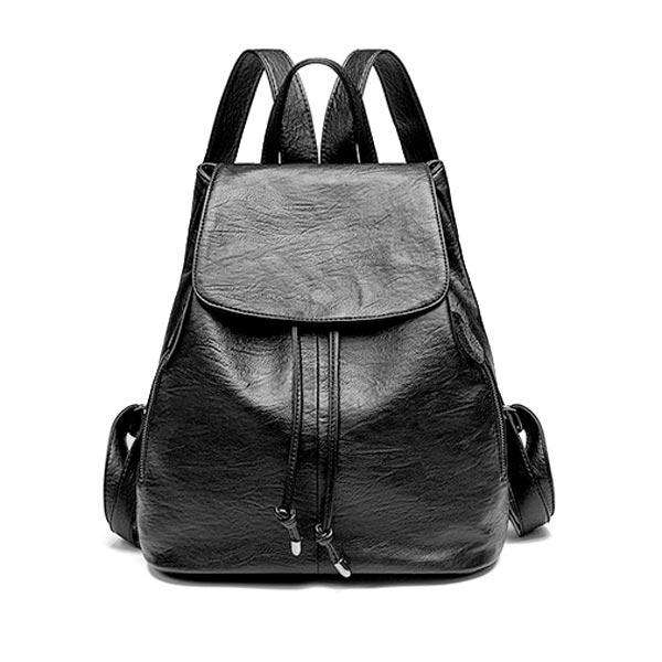PU Leather Ladies Drawstring Backpack | 6636