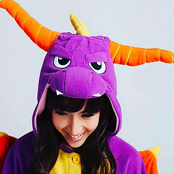 Adults Purple Dragon Onesie
