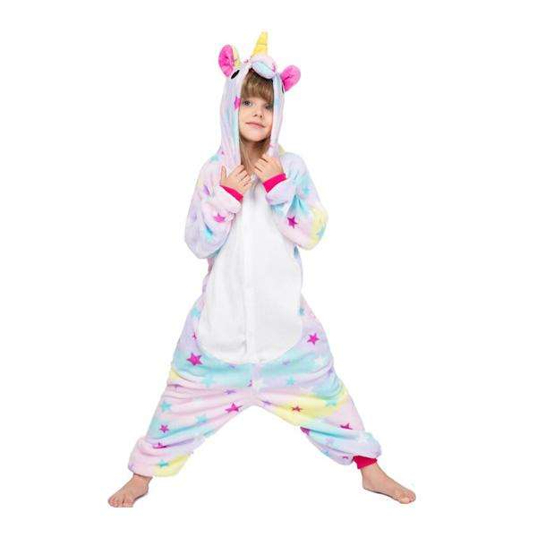Kids Purple Starry Unicorn Onesie