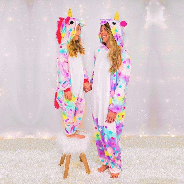 Adults Purple Starry Unicorn Onesie
