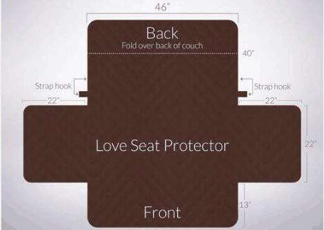 Quick Fit Sofa Protectors Cover - Two Seater - Red