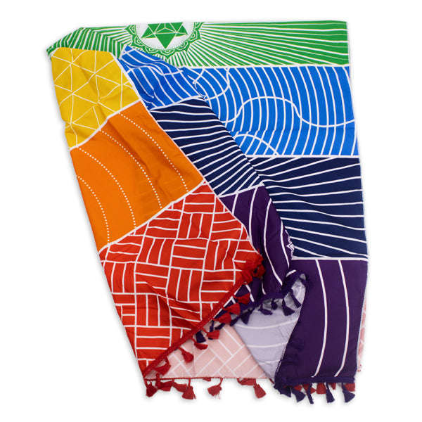 Rainbow Stripes Tapestry Beach Yoga,  Beach Throw