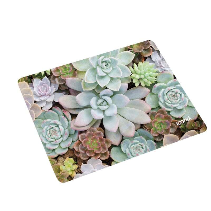 Rectangle Glowing Succulents Mouse Pad