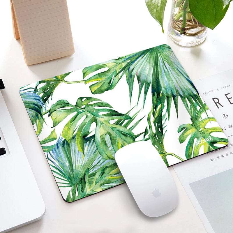 Rectangle Tropical Leaf Mouse Pad