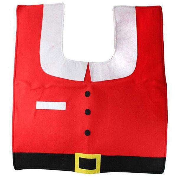 Red Smiling Santa Christmas Bathroom Decor | 3pc