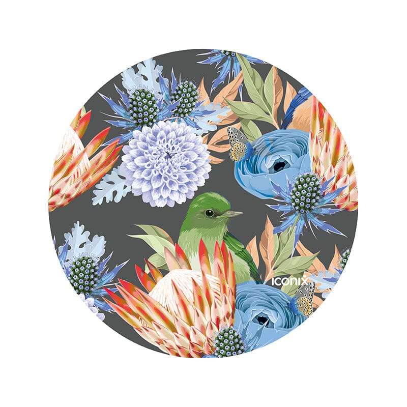 Round Floral Fest Mouse Pad