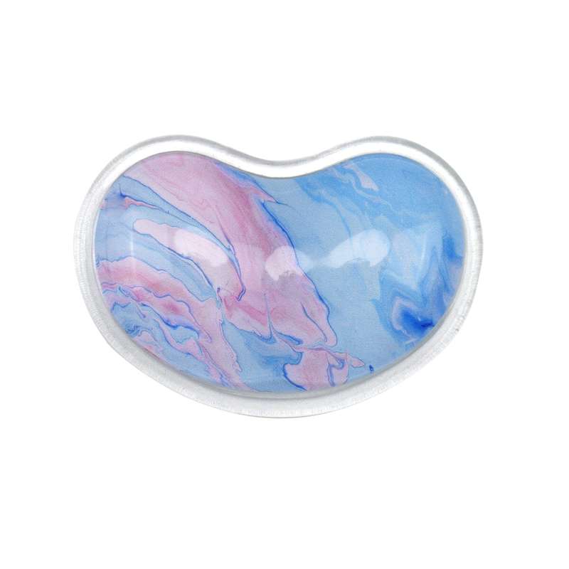Silicone Crystal Wrist Support Pad - Milky Blue Marble
