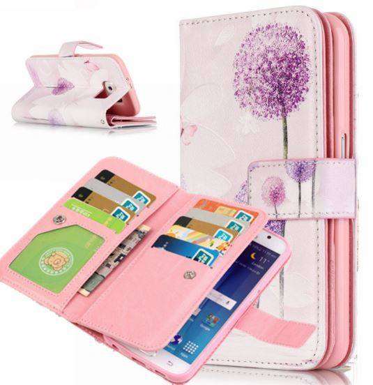 Smartphone Case with Attached Wallet - Samsung S7Edge / Dandelion