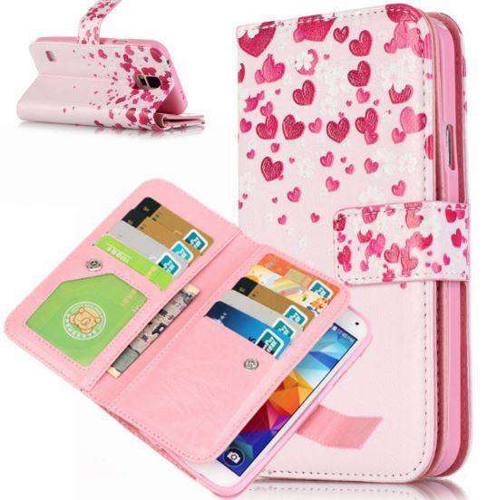 Smartphone Case with Attached Wallet - Samsung S7Edge / Heart