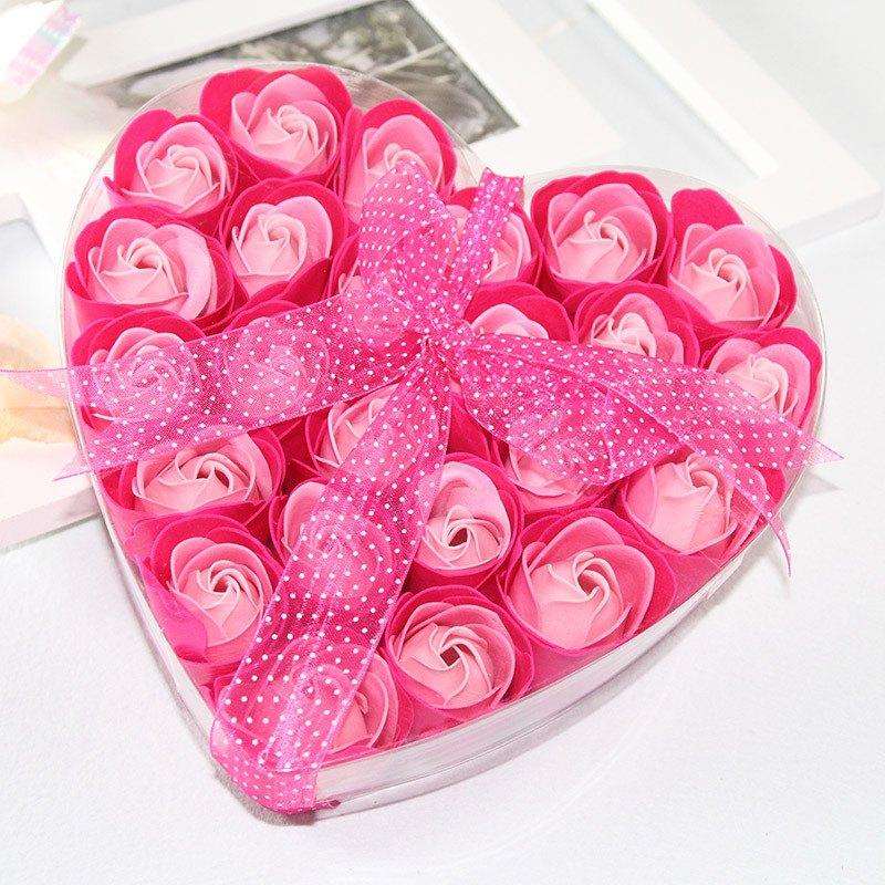 Soap Roses 24pcs - HOT PINK