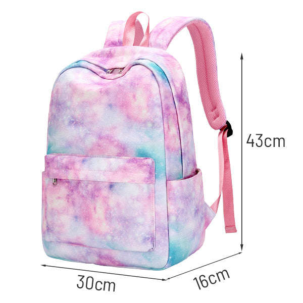 Student Tie-dye Backpack  Pearly Pink