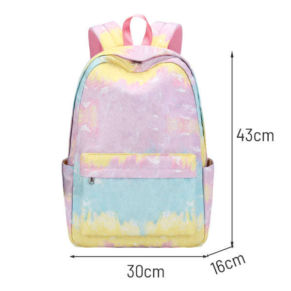 Student Tie-dye Backpack  Pink and Yellow