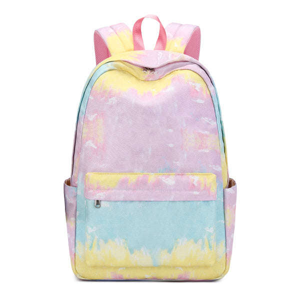 Student Tie-dye Backpack  Pink and Yellow