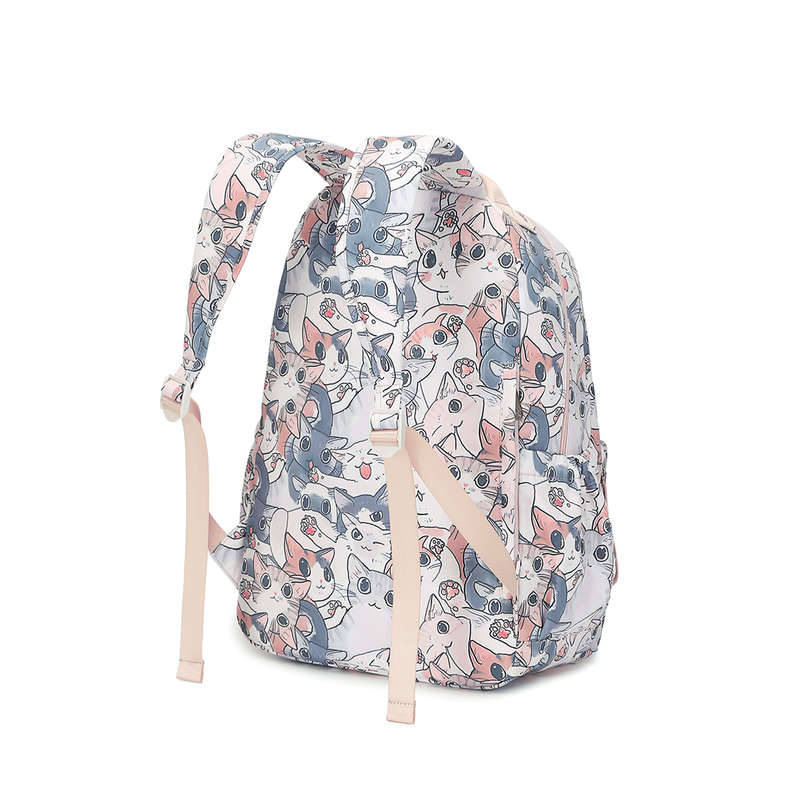 Student Totally Pawsome Cat Print Backpack