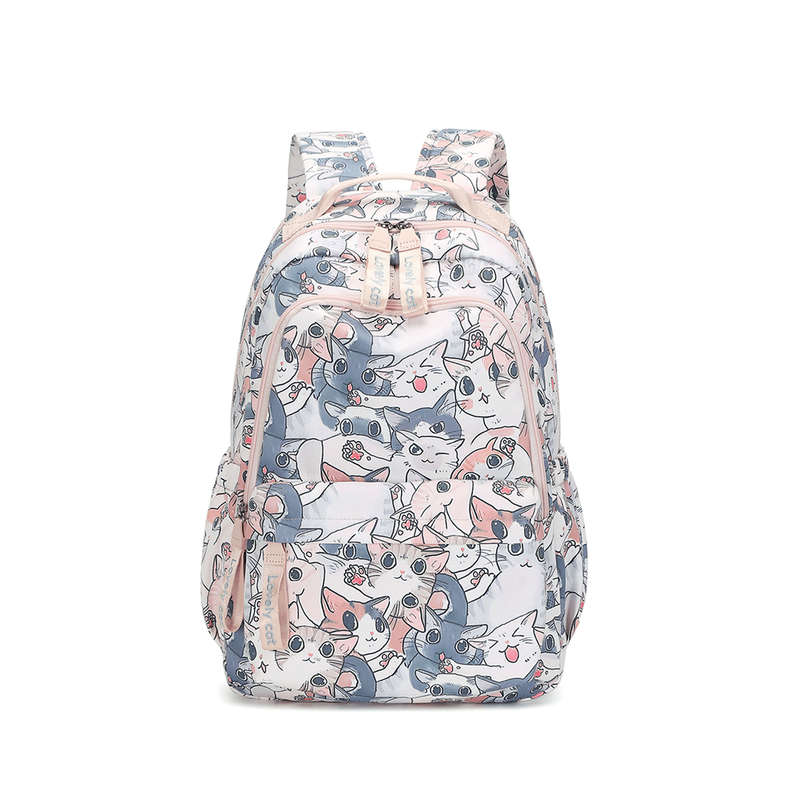 Student Totally Pawsome Cat Print Backpack