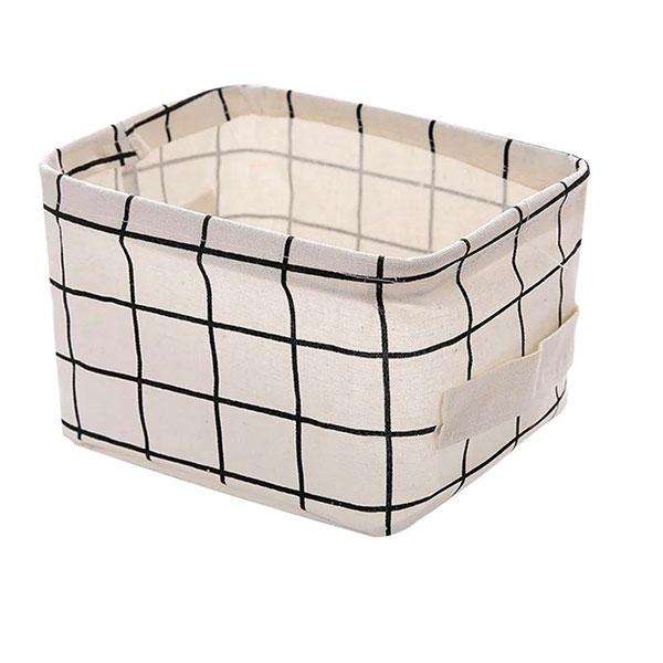 Table Top Storage Organiser-Various Printed - Grey Check Printed