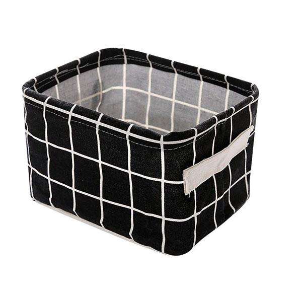 Table Top Storage Organiser-Various Printed - Grey Check Printed