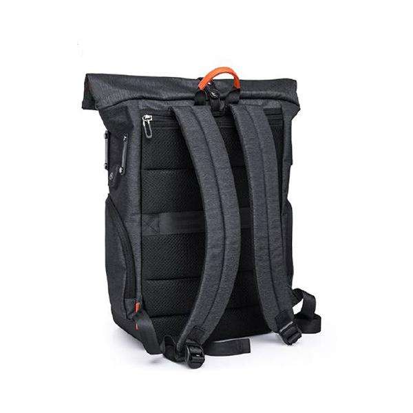Unisex Black Extendable Backpack with USB Charging Port