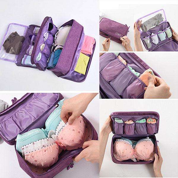 Underwear Travel Organiser (Holds 15 or More Items) - Grey