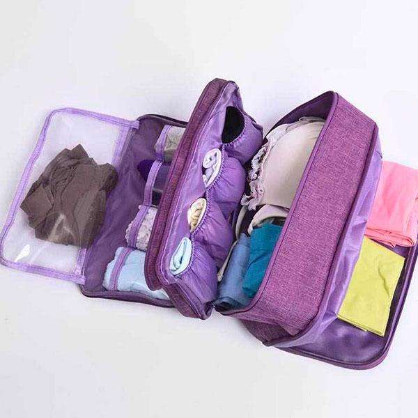 Underwear Travel Organiser (Holds 15 or More Items) - Grey