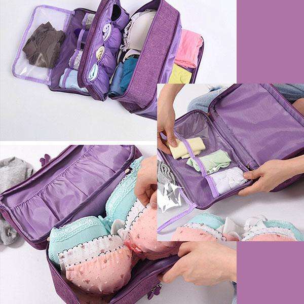 Underwear Travel Organiser (Holds 15 or More Items) - Grey