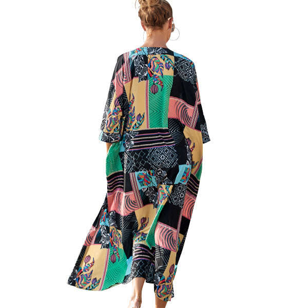Women's Modern Mosaic Beach Cover-up