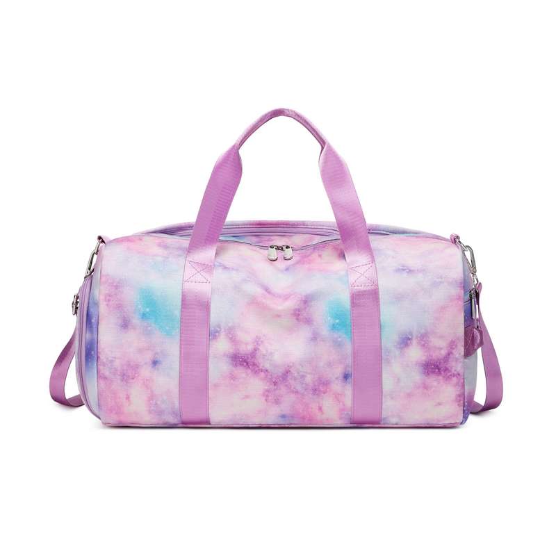 Womens Purple Marble Wet and Dry Gym Bag