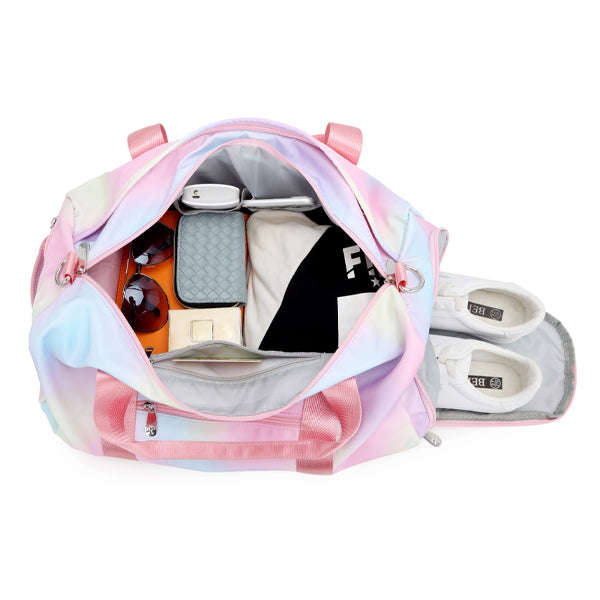 Womens Pastel Tie-Dye Wet and Dry Gym Bag
