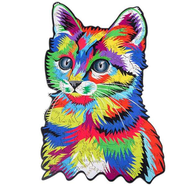 Wooden Animal 125pc Jigsaw Puzzle  Cat