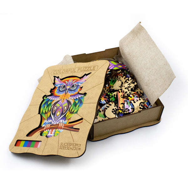 Wooden Animal 153pc Jigsaw Puzzle  Owl