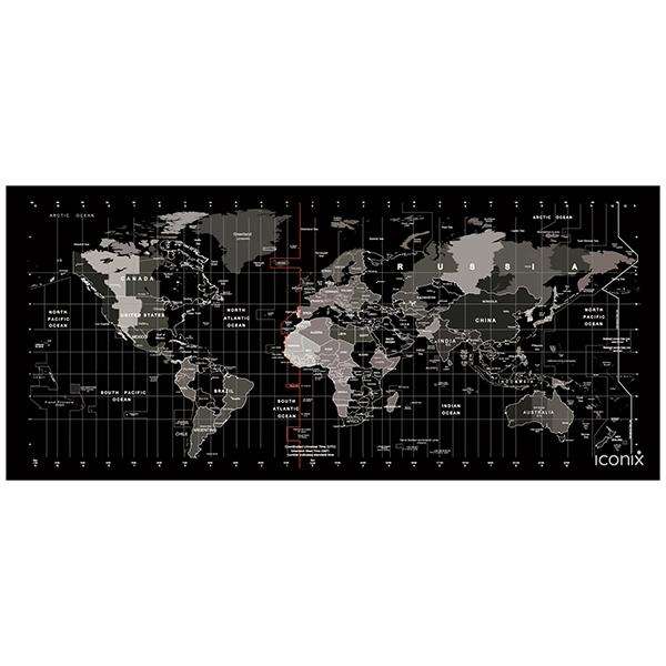 World Wide Map Full Desk XL Coverage Gaming and Office Mouse Pad