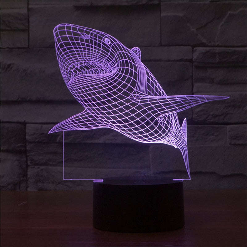 3D Lamp Visual Light Effect Touch Switch & Remote Control Colors Changes Night Light - No