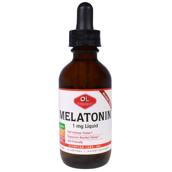 Olympian Labs Inc., Melatonin, Alcohol Free, 1 mg, 2 oz
