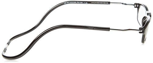 CliC Magnetic Closure Reading Glasses XXL with Adjustable Headband Black 1.50